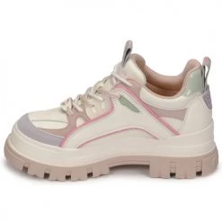 Chaussures Femme Baskets basses Buffalo ASPHA HYB Ecru / Rose -Baskets mode Soldes 22863161 500 D