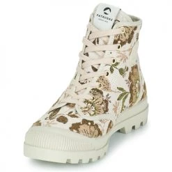 Chaussures Femme Baskets montantes Pataugas AUTHENTIQUE MID FLORAL Beige -Baskets mode Soldes 22868407 500 C