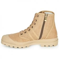 Chaussures Femme Baskets montantes Pataugas AUTHENTIQUE ZIP WAX Caramel -Baskets mode Soldes 22868408 500 D