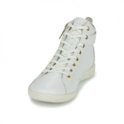 Chaussures Femme Baskets montantes Pataugas PALME Blanc -Baskets mode Soldes 22868421 500 C