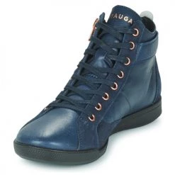 Chaussures Femme Baskets montantes Pataugas PALME MIX Marine -Baskets mode Soldes 22868424 500 C