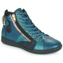 Chaussures Femme Baskets montantes Pataugas PALME MIX Emeraude