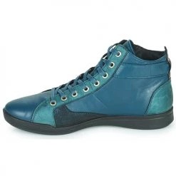 Chaussures Femme Baskets montantes Pataugas PALME MIX Emeraude -Baskets mode Soldes 22868425 500 D