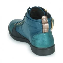 Chaussures Femme Baskets montantes Pataugas PALME MIX Emeraude -Baskets mode Soldes 22868425 500 E