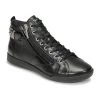 Chaussures Femme Baskets montantes Pataugas PALME VERNIE Noir