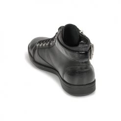 Chaussures Femme Baskets montantes Pataugas PALME VERNIE Noir -Baskets mode Soldes 22868428 500 E