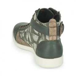 Chaussures Femme Baskets montantes Pataugas PALME WALKIE TALKIE Kaki -Baskets mode Soldes 22868429 500 E