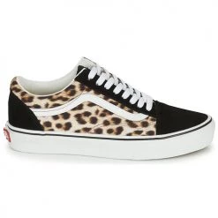 Chaussures Femme Baskets basses Vans OLD SKOOL LEOPARD Noir / Blanc / Marron -Baskets mode Soldes 22872631 500 B