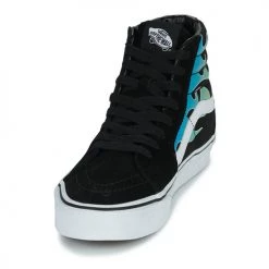 Chaussures Baskets montantes Vans SK8-HI FLAM Noir / Bleu / Vert -Baskets mode Soldes 22872634 500 C