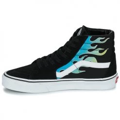 Chaussures Baskets montantes Vans SK8-HI FLAM Noir / Bleu / Vert -Baskets mode Soldes 22872634 500 D