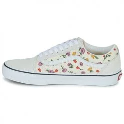 Chaussures Femme Baskets basses Vans OLD SKOOL FLORAL Blanc -Baskets mode Soldes 22872646 500 D