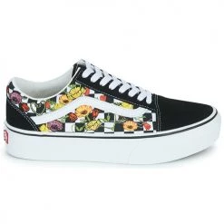 Chaussures Femme Baskets basses Vans OLD SKOOL PLATFORM Noir / Blanc -Baskets mode Soldes 22872654 500 B
