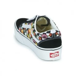 Chaussures Femme Baskets basses Vans OLD SKOOL PLATFORM Noir / Blanc -Baskets mode Soldes 22872654 500 E