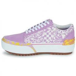 Chaussures Femme Baskets basses Vans OLD SKOOL Violet -Baskets mode Soldes 22872658 500 D