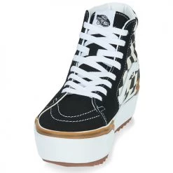 Chaussures Femme Baskets montantes Vans SK8-HI STACKED Noir / blanc -Baskets mode Soldes 22872670 500 C