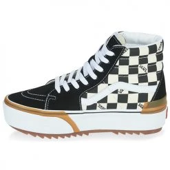 Chaussures Femme Baskets montantes Vans SK8-HI STACKED Noir / blanc -Baskets mode Soldes 22872670 500 D