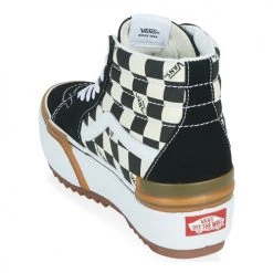 Chaussures Femme Baskets montantes Vans SK8-HI STACKED Noir / blanc -Baskets mode Soldes 22872670 500 E
