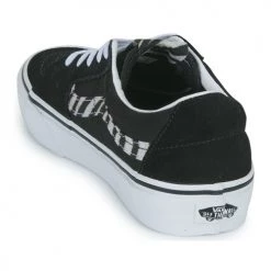 Chaussures Femme Baskets montantes Vans SK8-LOW Noir / Beige -Baskets mode Soldes 22872673 500 E