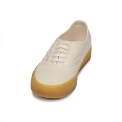 Chaussures Femme Baskets basses Vans AUTHENTIC Blanc / Marron -Baskets mode Soldes 22872688 500 C