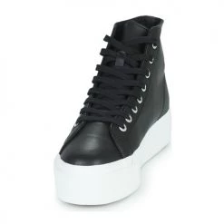 Chaussures Femme Baskets montantes Superga 2730 HI TOP NAPPA Noir -Baskets mode Soldes 22873496 500 C