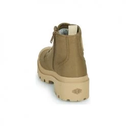 Chaussures Femme Baskets montantes Palladium Pallabase TWILL Kaki -Baskets mode Soldes 22878660 500 E