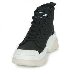 Chaussures Femme Baskets montantes Palladium PALLAWAVE Noir / Blanc -Baskets mode Soldes 22878667 500 C