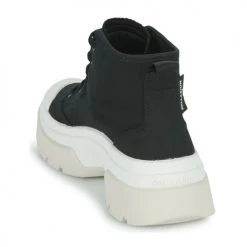 Chaussures Femme Baskets montantes Palladium PALLAWAVE Noir / Blanc -Baskets mode Soldes 22878667 500 E