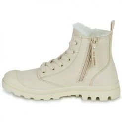 Chaussures Femme Baskets montantes Palladium PAMPA HI ZIP WL Beige -Baskets mode Soldes 22878671 500 D