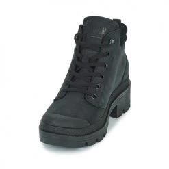 Chaussures Femme Baskets montantes Palladium PALLABASE LO CUFF Noir -Baskets mode Soldes 22878674 500 C