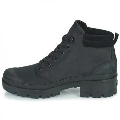 Chaussures Femme Baskets montantes Palladium PALLABASE LO CUFF Noir -Baskets mode Soldes 22878674 500 D