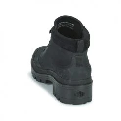 Chaussures Femme Baskets montantes Palladium PALLABASE LO CUFF Noir -Baskets mode Soldes 22878674 500 E