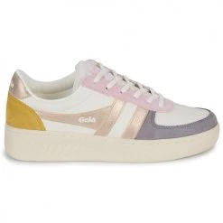 Chaussures Femme Baskets basses Gola GRANDSLAM QUADRANT Blanc / Rose / Doré -Baskets mode Soldes 22902378 500 B