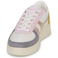 Chaussures Femme Baskets basses Gola GRANDSLAM QUADRANT Blanc / Rose / Doré -Baskets mode Soldes 22902378 500 C