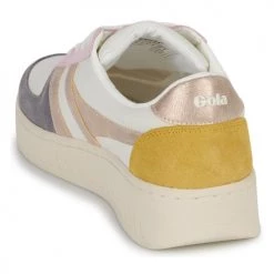Chaussures Femme Baskets basses Gola GRANDSLAM QUADRANT Blanc / Rose / Doré -Baskets mode Soldes 22902378 500 E