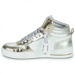 Chaussures Femme Baskets montantes Semerdjian QUITO Doré / Blanc -Baskets mode Soldes 22916209 500 D