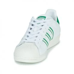 Chaussures Baskets basses adidas Originals SUPERSTAR Blanc / Vert -Baskets mode Soldes 22936627 500 C