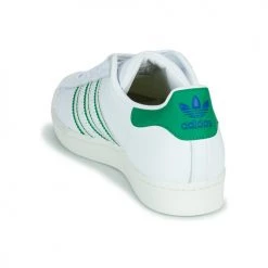Chaussures Baskets basses adidas Originals SUPERSTAR Blanc / Vert -Baskets mode Soldes 22936627 500 E