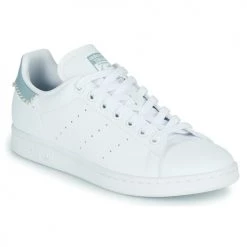 Chaussures Femme Baskets basses adidas Originals STAN SMITH W Blanc / Bleu