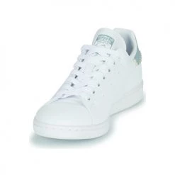 Chaussures Femme Baskets basses adidas Originals STAN SMITH W Blanc / Bleu -Baskets mode Soldes 22936641 500 C
