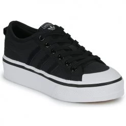 Chaussures Femme Baskets basses adidas Originals NIZZA PLATFORM W Noir