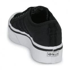Chaussures Femme Baskets basses adidas Originals NIZZA PLATFORM W Noir -Baskets mode Soldes 22936664 500 E