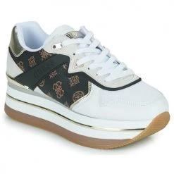 Chaussures Femme Baskets basses Guess BAHAA Blanc / Marron
