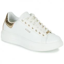 Chaussures Femme Baskets basses Guess SALERNO Blanc / doré