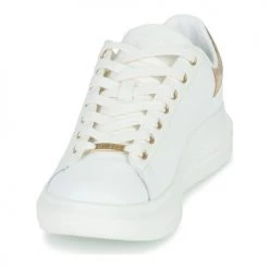 Chaussures Femme Baskets basses Guess SALERNO Blanc / doré -Baskets mode Soldes 23120750 500 C