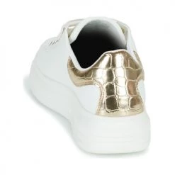 Chaussures Femme Baskets basses Guess SALERNO Blanc / doré -Baskets mode Soldes 23120750 500 E