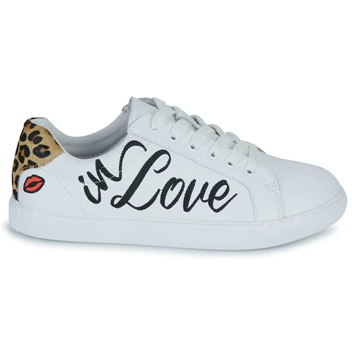 Chaussures Femme Baskets basses Bons baisers de Paname SIMONE CRAZY IN LOVE Blanc 2 Chaussures Femme Baskets basses Bons baisers de Paname SIMONE CRAZY IN LOVE Blanc – Image 2