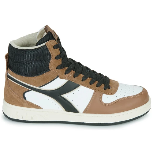 Chaussures Baskets montantes Diadora MAGIC BASKET MID EARTH Marron / Blanc / Noir 2 Chaussures Baskets montantes Diadora MAGIC BASKET MID EARTH Marron / Blanc / Noir – Image 2
