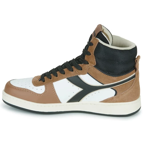 Chaussures Baskets montantes Diadora MAGIC BASKET MID EARTH Marron / Blanc / Noir 4 Chaussures Baskets montantes Diadora MAGIC BASKET MID EARTH Marron / Blanc / Noir – Image 4