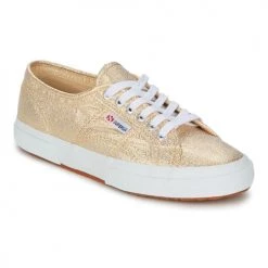 Chaussures Femme Baskets basses Superga 2750 LAME W Doré
