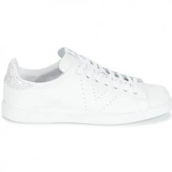 Chaussures Femme Baskets basses Victoria DEPORTIVO BASKET PIEL Blanc / Argenté -Baskets mode Soldes 3577462 500 B
